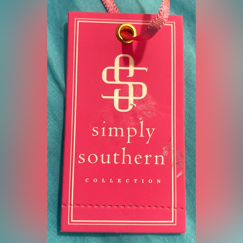 Simply Southern Womens L Solid Blue Midi Dress Boho Summer Fairy Cottagecore - Picture 12 of 14